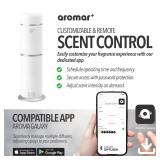 AROMAR Smart Waterless Oil Diffuser - Cold-Air Essential Scent Machine, App-Controlled, Covers 1000 Sq.Ft - Perfect for Home, Office, & Business use - White
