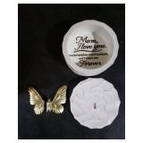 AlevaHive Mom Birthday Gifts, Small Butterfly Keepsake Box - Mother of The Bride Gifts, Christmas Mother