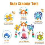 Baby Stroller Arch Toy, Car Seat Toys, Adjustable Arch Stroller toy with Hanging Sensory Activity toys,fits on Baby Bouncer, Bassinet, Stroller, Crib and Car Seats for baby infant Boy Girl 0-18 Months