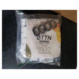 BTTN Extra Long Shower Curtain - 72x72 Inch Long Boho Chic Linen Fabric Heavy Duty Shower Curtain Set with Hooks, Tall Bohemian Farmhouse Luxury Tassel Cloth Shower Curtains for Bathroom - Black