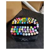 AdamStar Alcohol Markers, Multi Colors Dual Tip Art Markers for Kids & Adult Coloring, Sketching, Drawing - Paint Pens With Carry Case