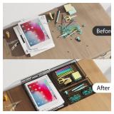 ITAYVAN Desk Drawer Organizer Set, 3 Pcs Metal Mesh Office Drawer Organizers, Paper Organizer Letter Tray for Desk, Junk Drawer Organizer for Office, Kitchen, Makeup, Vanity