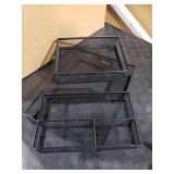 ITAYVAN Desk Drawer Organizer Set, 3 Pcs Metal Mesh Office Drawer Organizers, Paper Organizer Letter Tray for Desk, Junk Drawer Organizer for Office, Kitchen, Makeup, Vanity