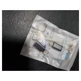 TechMatte Female USB C to Male Lightning Adapter 2 Pack 2.2A Charging Data Transfer, Compatible with iPhone 14, 13, 12, 11 Xs iPad iPod AirPods, Not for Audio Headphones/OTG Firewire Anti-Lost, Grey