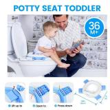 Orzbow Portable Potty Training Toilet, Travel Potty Seat for Toddler Boys Girls with Splash Guard, Potty Training Essentials, Foldable, Includes Free Travel Bag and 40 Liners, Indoor/Outdoor Use, Blue