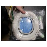 Orzbow Portable Potty Training Toilet, Travel Potty Seat for Toddler Boys Girls with Splash Guard, Potty Training Essentials, Foldable, Includes Free Travel Bag and 40 Liners, Indoor/Outdoor Use, Blue