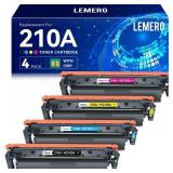 LEMERO 210A Compatible Toner Cartridges Replacement for HP 210A 210X Toner Cartridges Set for HP Color Pro 4201dn 4201dw MFP 4301dw 4301fdn 4301fdw Printer 4 Pack (with Chip for HP210A)