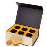 KANARS Whiskey Glasses Set of 6 with Elegant Gift Box,10 Oz Premium Old Fashioned Crystal Glass Tumbler for Liquor, Scotch, Cocktail or Bourbon Drinking, Gifts for Birthday Thanksgiving Christmas