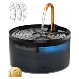 Cat Water Fountain, 71oz/2.1L Cat Fountain for Drinking with Copper Faucet, MISFANS-Designed Pump & Filter, Plastic Automatic Pet Water Fountain Bowl & Dispenser with 3-Pack Replaceable Filters