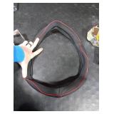 Ouzorp Car Steering Wheel Cover, Microfiber Leather Steering Wheel Covers with Anti-Slip Lining, Universal 14.5-15 inchs Black with Red line