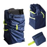 DMS PROTECTOR Gate Cheak Stroller Bag for Airplane Travel, Standard or Double Stroller Travel Bag For Airplane, Waterproof Travel Carry Bag, Large Stroller Cover, Navy