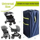 DMS PROTECTOR Gate Cheak Stroller Bag for Airplane Travel, Standard or Double Stroller Travel Bag For Airplane, Waterproof Travel Carry Bag, Large Stroller Cover, Navy