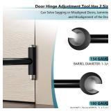 Heavy Duty .134 & .180 Door Hinge Adjustment Tool, Black Steel, Polished Finish, Contemporary Style