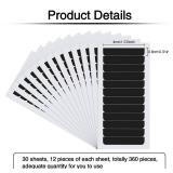 Blulu 360 Pcs Black Hair Extension Tape Tabs Bulk Double Sided Strong Adhesive Hair Tape in Extension Replacement Wig Strip Waterproof Beauty Tool for Lace Wigs Toupee Hairpiece Supplies