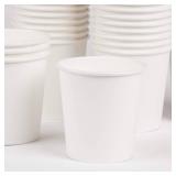 Golden Apple, 4oz Disposable White Paper Coffee Cups no lids 100ct, mini coffee cups