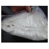 Barossa Design Fabric Shower Curtain Cotton Blend 78 inch Long, Honeycomb Waffle Weave, Hotel Luxury, Heavy Weight, Spa, Washable, White, 72x78