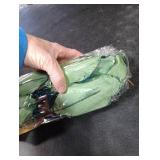 Thiccywoov 8 Pcs Large Christmas Flower Magnolia Flowers Christmas Tree Decoration Artificial Poinsettia Stems Velvet Xmas Ornaments for Xmas Tree Table Decor(Peacock Green,12 Inch)