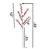 DODXIAOBEUL 25 Inch Artificial Red Berry Stems Branches,Faux Berries Fake Flower for Christmas Year DIY Floral Art Plant Home Office Party Decoration,4 Pack.
