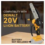 Realtopdo 6 In Chainsaw Compatible with DeWalt Battery 20v - Mini Electric Cordless Brushless Chain Saw Handheld Compact Portable Mobile Small Trimming Pruning Chainsaw Set(Battery not Included)1 CASE