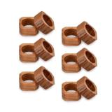 BHAVATU Napkin Ring Acacia Wood Napkin Rings Classic Everyday Use Thanksgiving, Christmas Napkin Rings Buckles,Festive Party Gift Farmhouse for Table Decorations (Set of 12, Brown)