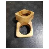 BHAVATU Napkin Ring Acacia Wood Napkin Rings Classic Everyday Use Thanksgiving, Christmas Napkin Rings Buckles,Festive Party Gift Farmhouse for Table Decorations (Set of 12, Brown)