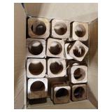 BHAVATU Napkin Ring Acacia Wood Napkin Rings Classic Everyday Use Thanksgiving, Christmas Napkin Rings Buckles,Festive Party Gift Farmhouse for Table Decorations (Set of 12, Brown)