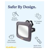 GoldBug Soft Sided Rear & Forward Facing Safety Mirror for Baby & Toddler - Shatter Resistant - Jumbo Baby Car Mirror