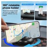 Multifunction Car Anti-Slip Mat Auto Phone Holder, Car Anti Slip Mat Phone Holder, Rotatable Anti Skid Car Dashboard Pad with Temporary Parking Number,Large Pad for Sunglasses Keys(Gray-Black)