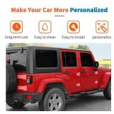 JeCar 12PCS Full Set Pink Hinge Cover Trim Kit Fit for 2007-2018 Jeep Wrangler JK JKU Door Hinge Covers & Hood Hinge Covers & Tailgate Hinge Covers