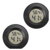 Mini Hygrometer Thermometer Digital Humidity Meter Indoor/Outdoor Humidity Monitor Reptile Thermometer for Greenhouse Garden Cellar Fahrenheit/Celsius 2 Pack
