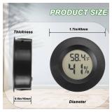 Mini Hygrometer Thermometer Digital Humidity Meter Indoor/Outdoor Humidity Monitor Reptile Thermometer for Greenhouse Garden Cellar Fahrenheit/Celsius 2 Pack