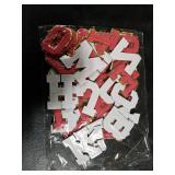 WILLBOND 52 Pcs Self Adhesive Chenille Letter Patches 2.2/2.8 Inch A-Z Embroidered Alphabet Stickers for Clothes Bag Hat DIY Craft Supplies Valentines Wedding Personalized Gift(Rose Red,2.2 Inch)