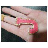 WILLBOND 52 Pcs Self Adhesive Chenille Letter Patches 2.2/2.8 Inch A-Z Embroidered Alphabet Stickers for Clothes Bag Hat DIY Craft Supplies Valentines Wedding Personalized Gift(Rose Red,2.2 Inch)