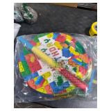 Jexine Birthday Block Pinata Set Birthday Building Pinata with Blindfold, Bat, Stick Blocks Party Supplies for Carnival Fiesta Party Supplies Event Decoration