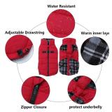 Geyecete Dog Winter Warm Coat Jacket, Windproof Snowproof, Pet Outdoor Jacket for Small to Large Dogs - Red - XXL