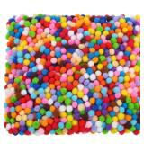 Shappy 2000 Pieces 6 mm Mini Pom Poms Christmas for Craft Making, Christmas Holiday Costume Small Pom Balls Hobby Supplies and DIY Crafts Decorations (Multicolored)