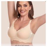 Gailife Floral Nursing Bras for Breastfeeding Comfort Maternity Bras for Pregnancy Seamless Bralettes with Extra Extender -BG,M Beige