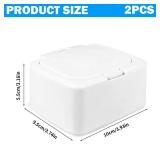 Floss Pick Holder and Qtip Holder with One-Touch Opening,Easy Refill, Compact Storage Case,Storeable Cotton Swabs,Balls,Pads,for Home Or Office(2 Pcs)