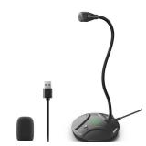 CMOCIIY Plug & Play USB Computer Microphone, Flexible Gooseneck & Mute Button LED Desktop Microphone for Gaming, YouTube, Streaming, Compatible with Windows/Mac (1.8m /6ft)