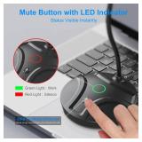 CMOCIIY Plug & Play USB Computer Microphone, Flexible Gooseneck & Mute Button LED Desktop Microphone for Gaming, YouTube, Streaming, Compatible with Windows/Mac (1.8m /6ft)