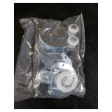 Litoexpe 4 Pack Sliding Wardrobe Door Hardware Set, Sliding Closet Door Roller Includes Knob Adjustable Door Hooks and Screws to Allow Wardrobe Cabinet Doors to Slide Smoothly, Quietly