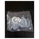 Litoexpe 4 Pack Sliding Wardrobe Door Hardware Set, Sliding Closet Door Roller Includes Knob Adjustable Door Hooks and Screws to Allow Wardrobe Cabinet Doors to Slide Smoothly, Quietly