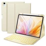 Harvopu Compatible for iPad Air 11-inch/ 10.9 Air 5th 4th Generation Case with Keyboard - Backlit Detachable, Folio Cover with Pencil Holder for iPad Air 11 Inch M3/M2, Air 5/ Air 4 (Starlight)