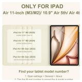 Harvopu Compatible for iPad Air 11-inch/ 10.9 Air 5th 4th Generation Case with Keyboard - Backlit Detachable, Folio Cover with Pencil Holder for iPad Air 11 Inch M3/M2, Air 5/ Air 4 (Starlight)