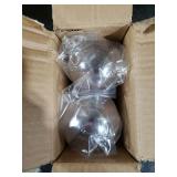 2.75/70mm Clear Plastic Fillable Christmas DIY Craft Ball Ornament Multipack