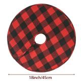 Sattiyrch Small Christmas Tree Skirt 18in, Red Black Buffalo Check Christmas Tree Skirt for Holiday Christmas Decorations (Red Black Buffalo Check, 18in)
