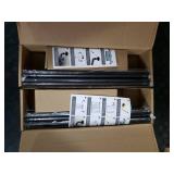 WORLD RODS 2PCS Black Curtain Rods 18 to 88 Inches,Adjustable Length,1 in Diameter Pipe,Wall or Ceiling Mounted,for Bedroom and Living Room (Black,18 to 88 2PCS)