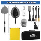 NIKCOSMK Windshield Cleaner Tool, Pcs Car Cleaning Kit - Car Interior Detailing Kit with Extendable Handle, Cleaning Gel & Microfiber Pads, All-in-One Inside Car Cleaning Supplies for Women Men