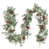 DearHouse 6Ft Pine Garland Christmas Decoration, Artificial Greenery Garland, Artificail Pine Christmas Garland for Holiday Season Mantel Fireplace Table Runner Centerpiece Decor (HD-1339)