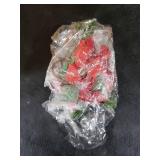 Christmas Pine Cone Napkin Rattan Rings Poinsettia Flower Holder Napkin Ring Berry Xmas Rustic Napkin Ring for Christmas Wedding Birthday Party Dinner Table Decor (Flower Style)